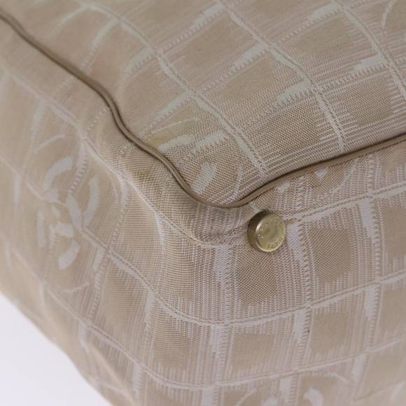 CHANEL New Travel Line Tote Bag Nylon Beige CC Auth bs14728 - Picture 15 of 16
